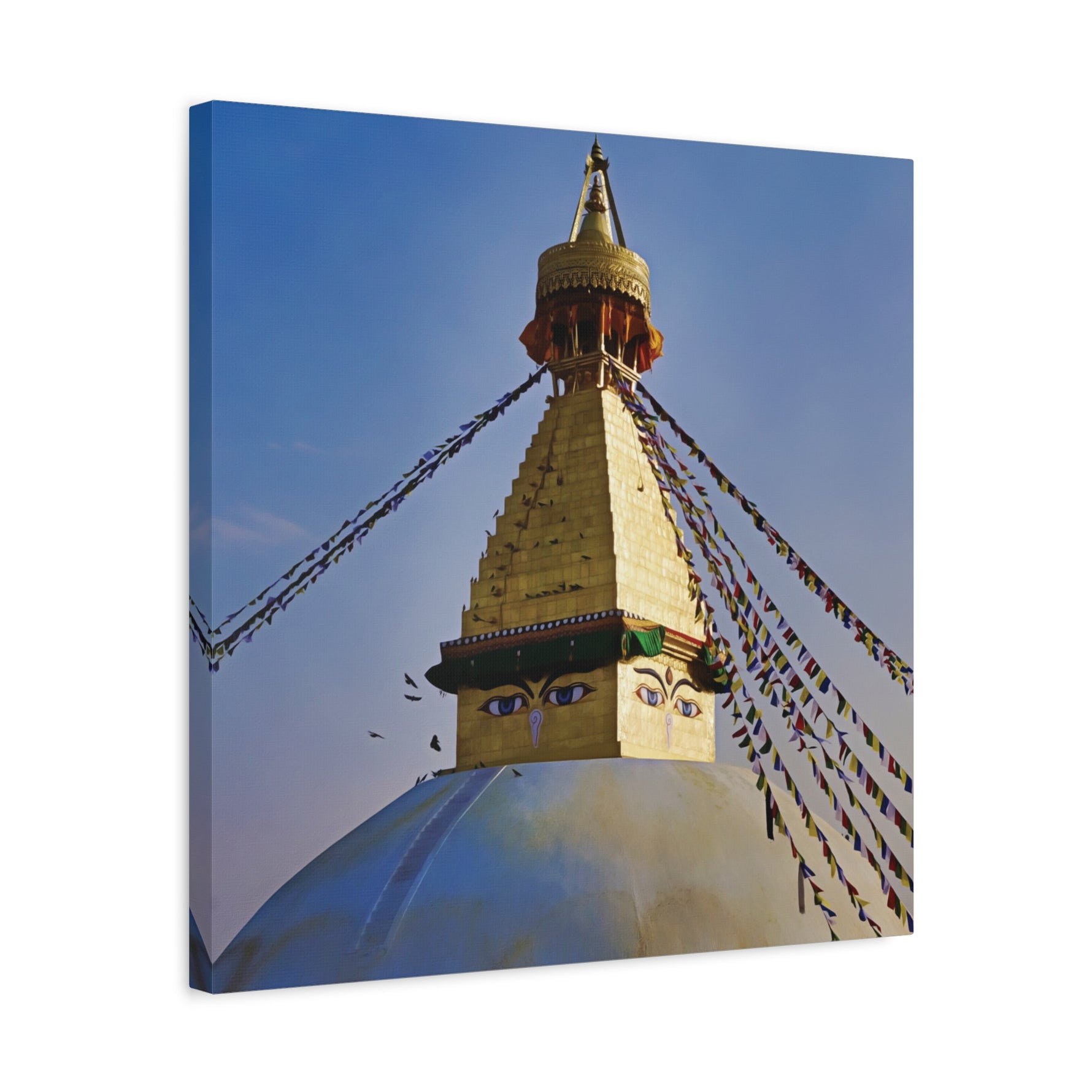 Stretched Matte Canvas - Nepal, Stupa with Buddha's Eyes (Variant 6)