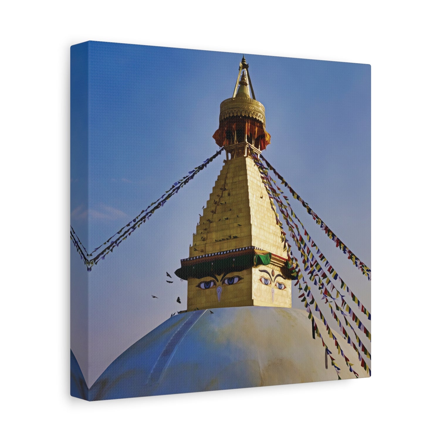 Stretched Matte Canvas - Nepal, Stupa with Buddha's Eyes (Variant 6)