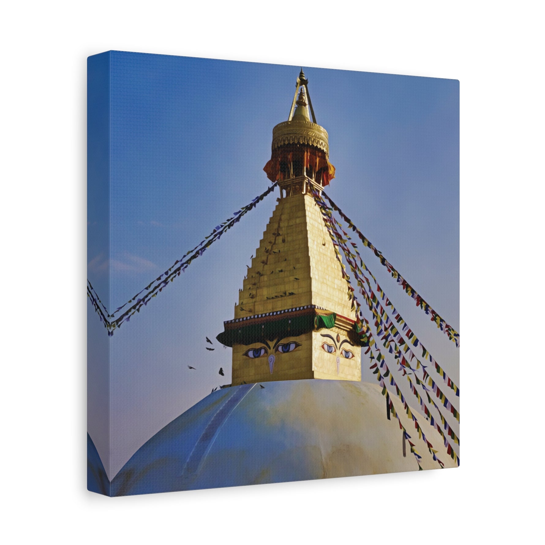 Stretched Matte Canvas - Nepal, Stupa with Buddha's Eyes (Variant 6)