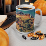 Ceramic White Cup 15oz - Poly Art - China's Great Wall (Variant 2)