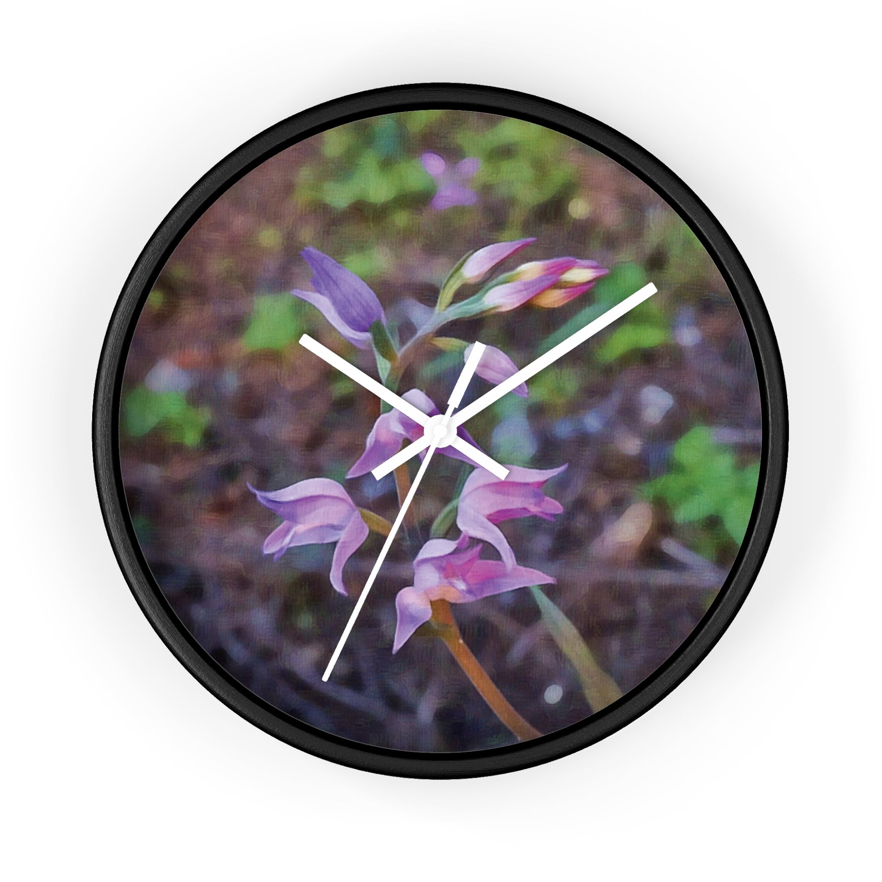 Wall Clock - Flower of Cephalanthera Rubra