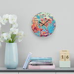 Acrylic Wall Clock - Poly Art - Flower of Daisies (Variant 3)