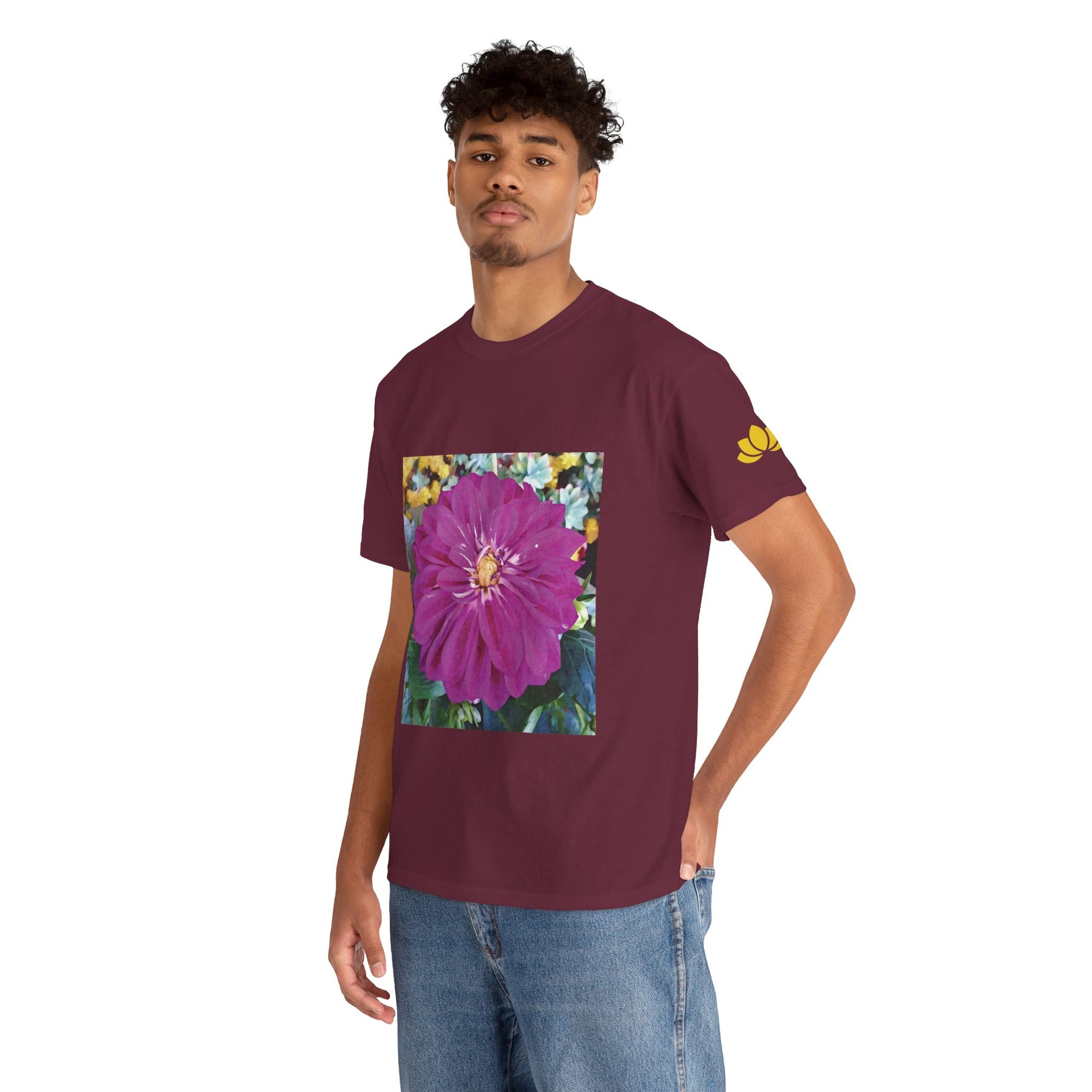 Unisex Heavy Cotton Tee - Flower of Dahlia