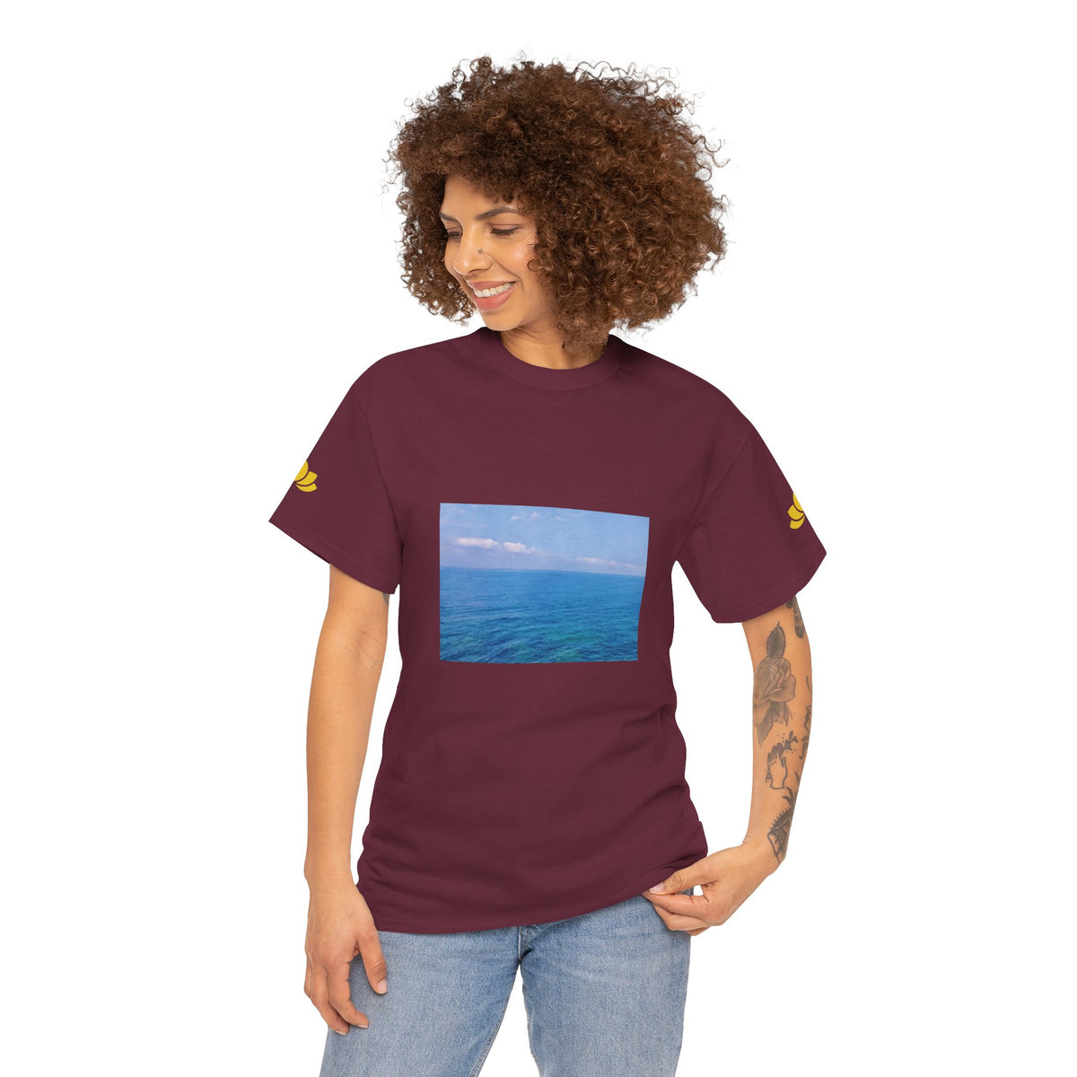 Unisex Heavy Cotton Tee - Sea (Variant 1)