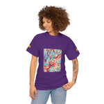 Unisex Heavy Cotton Tee - Poly Art - Apple's Tree Flower (Variant 3)