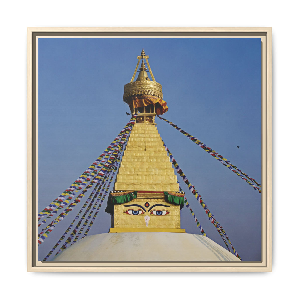 Nepal, Buddha Stupa (Front) | Framed Canvas