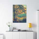 Stretched Matte Canvas - Poly Art - Forest (Variant 12)