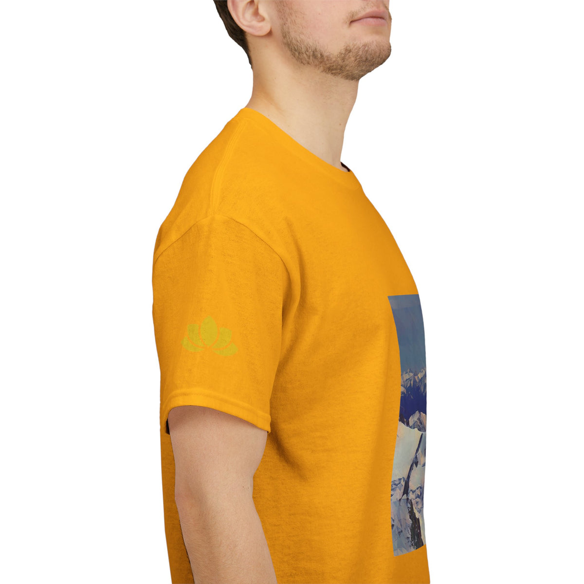 Unisex Heavy Cotton Tee - Poly Art - View from Mont Blanc
