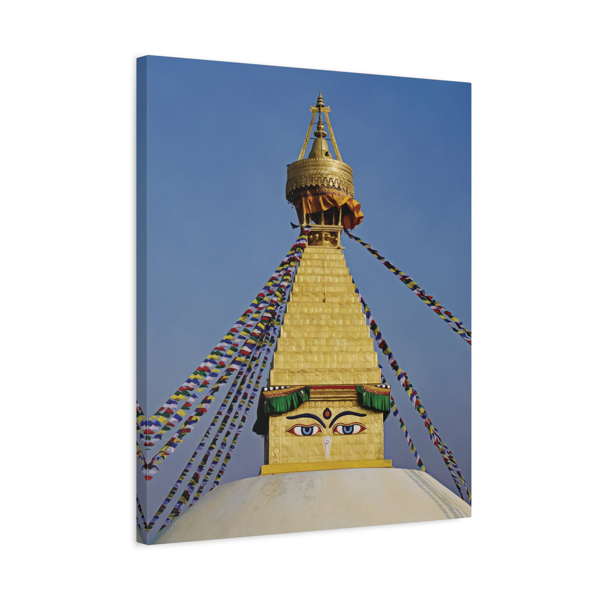 Stretched Matte Canvas - Nepal, Stupa with Buddha's Eyes (Variant 5)