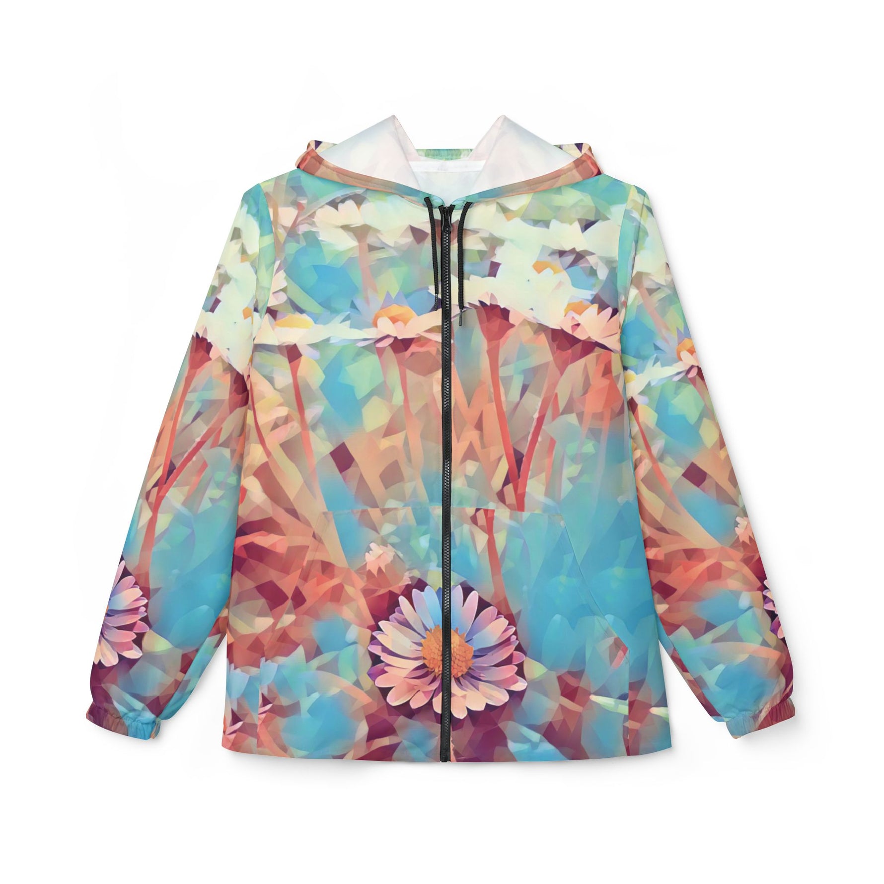 Windbreaker Jacket - Poly Art - Flower of Daisies (Variant 3)
