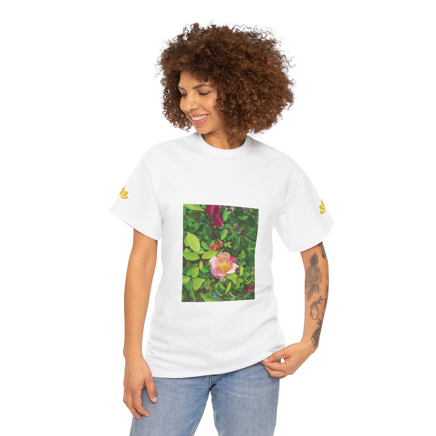 Unisex Heavy Cotton Tee - Flower of Rose