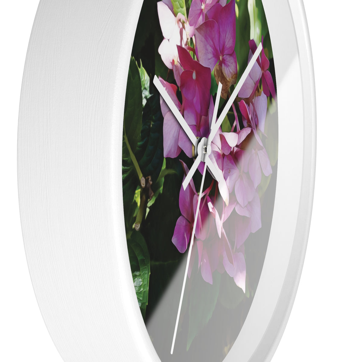 Wall Clock - Flower of Ortensia/Hydrangea Macrophylla