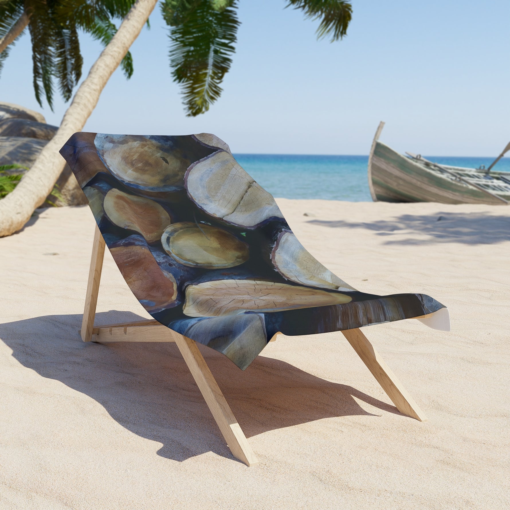 Beach Towel – Wooden Trunks (Variant 2)