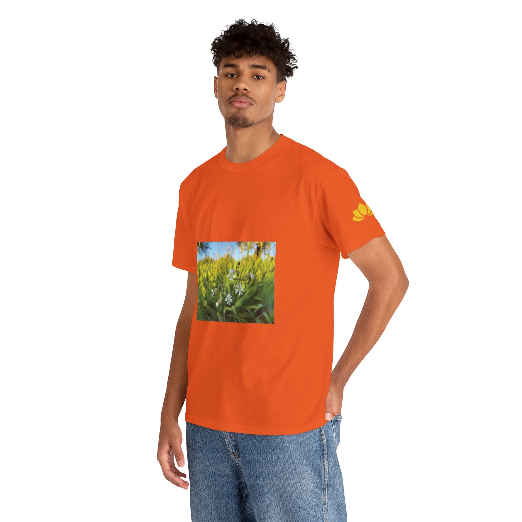 Unisex Heavy Cotton Tee - Flower of Silene Vulgaris