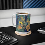 Ceramic White Cup 15oz - Poly Art - Apples' Tree Flower (Variant 2)