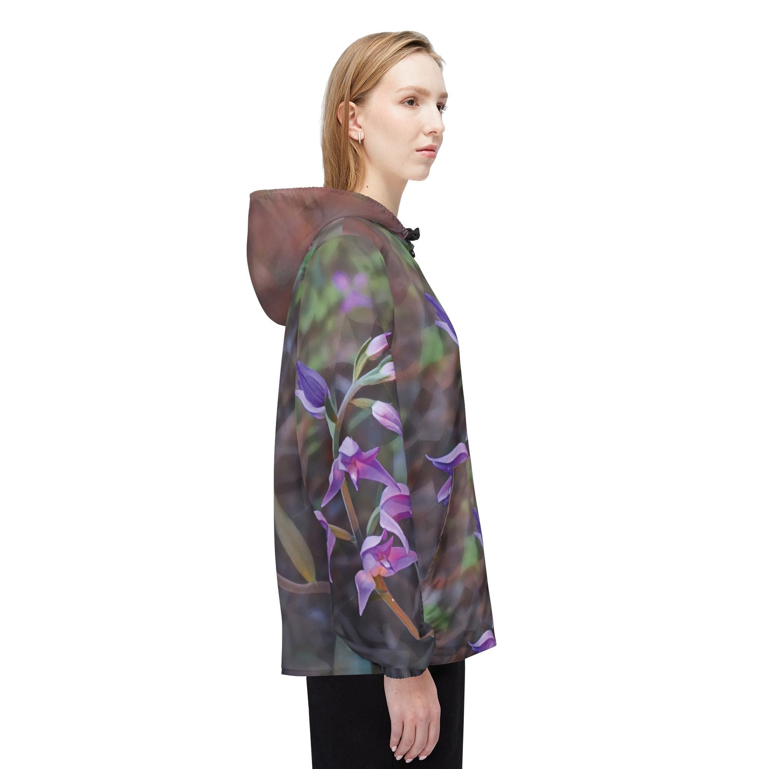 Windbreaker Jacket - Poly Art - Flower of Cephanthera Rubra