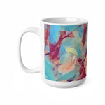 Ceramic White Cup 15oz - Poly Art - Apples' Tree Flower (Variant 3)