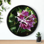 Wall Clock - Flower of Ortensia/Hydrangea Macrophylla