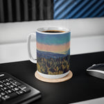 Ceramic White Cup 15oz - Poly Art - Tuscan Landscape (Variant 1)