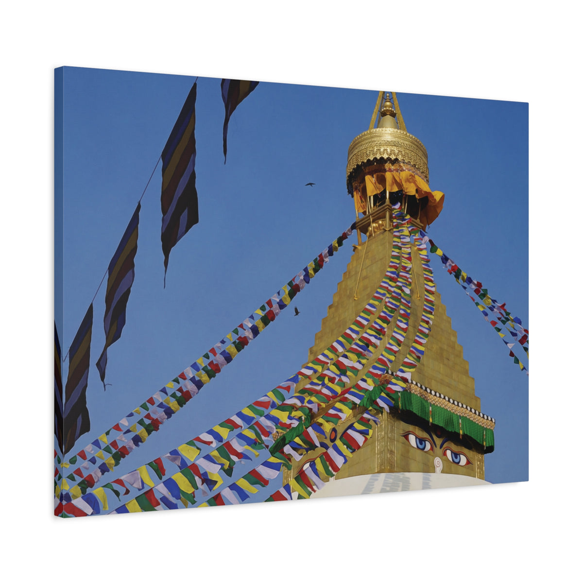 Stretched Matte Canvas - Nepal, Stupa with Buddha's Eyes (Variant 1)