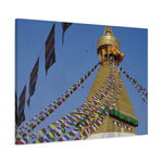 Stretched Matte Canvas - Nepal, Stupa with Buddha's Eyes (Variant 1)
