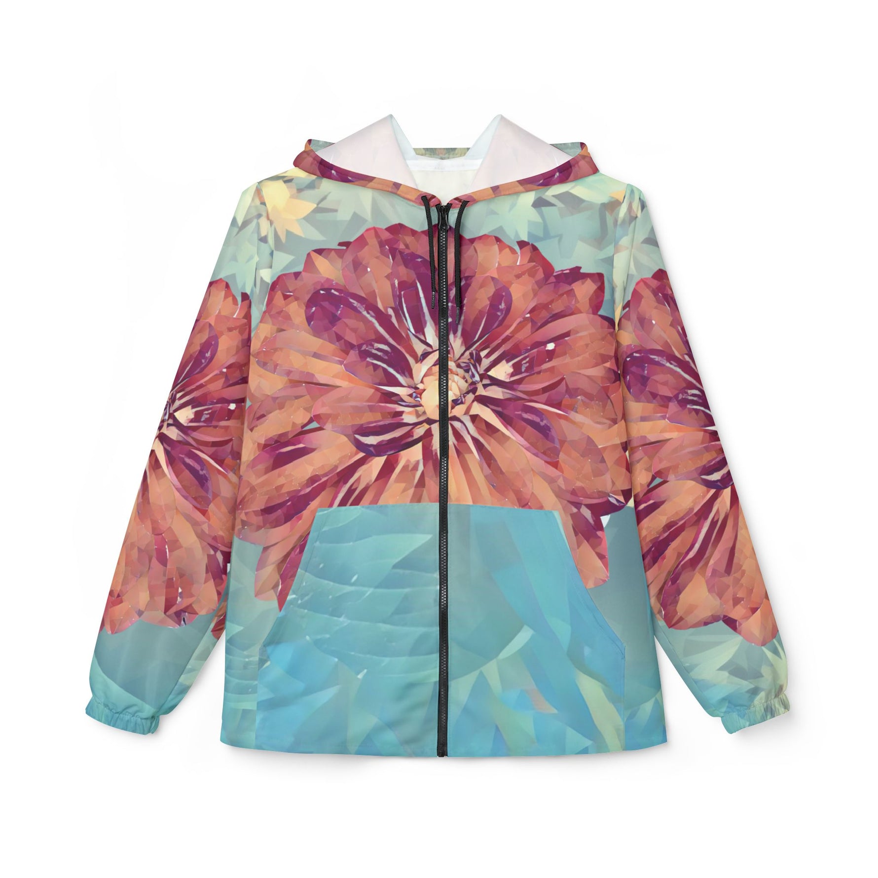 Windbreaker Jacket - Poly Art - Flower of Dahlia (Variant 1)