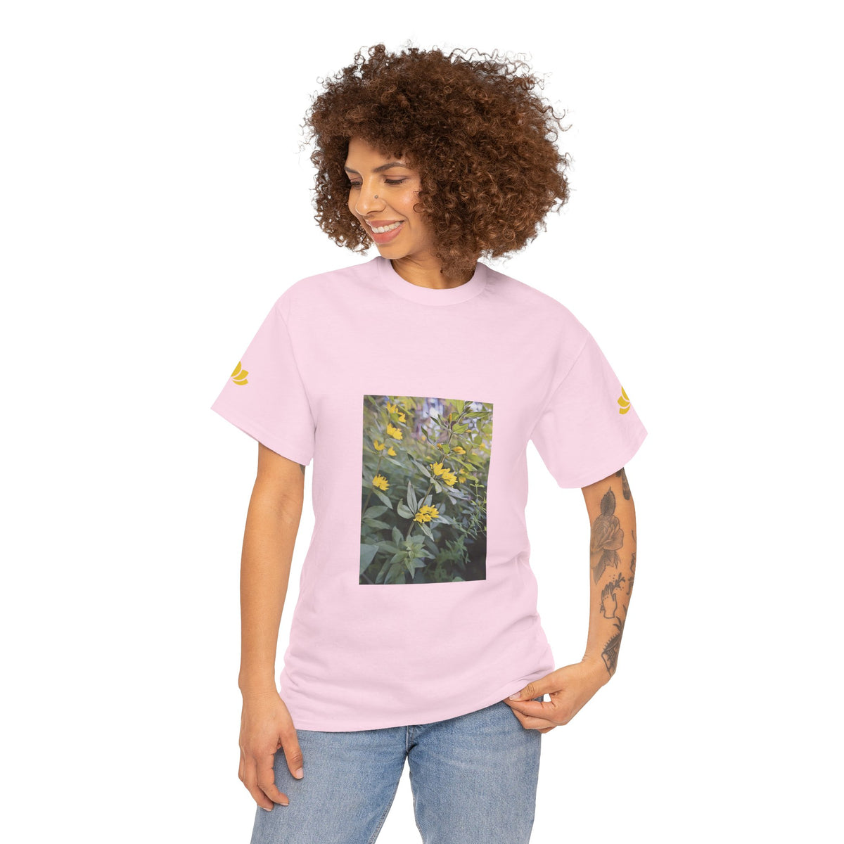 Unisex Heavy Cotton Tee - Poly Art - Flower of Lysimachia