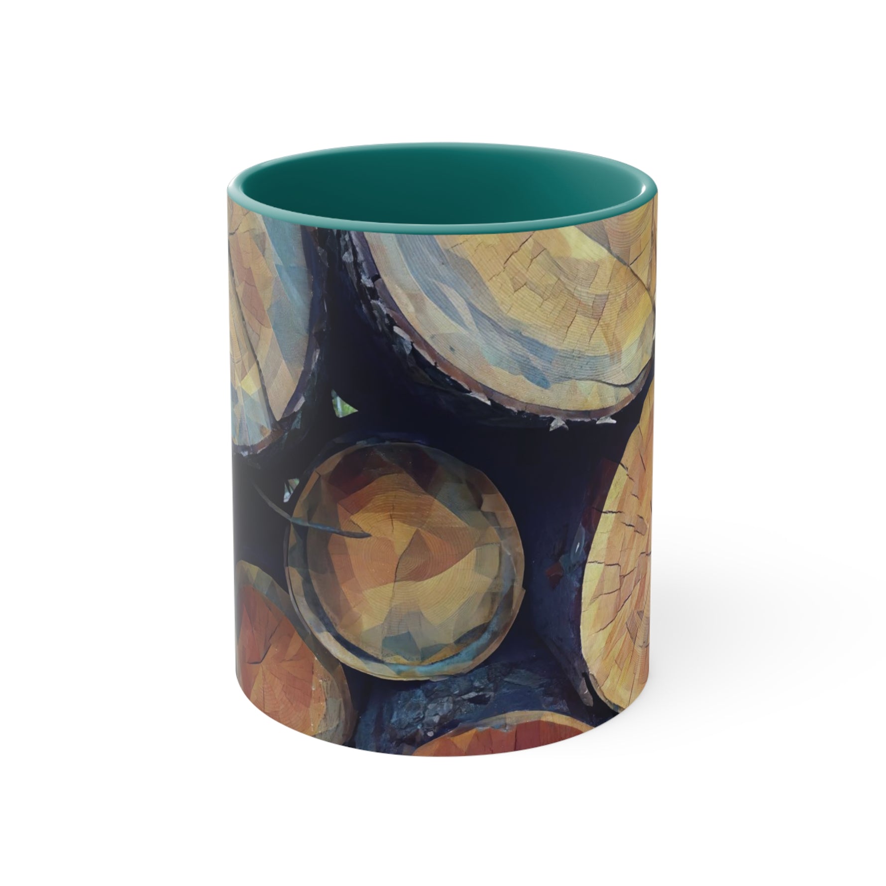 Mug 11oz - Poly Art - Wooden Trunks (Variant 4)