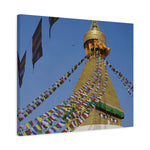 Stretched Matte Canvas - Nepal, Stupa with Buddha's Eyes (Variant 1)