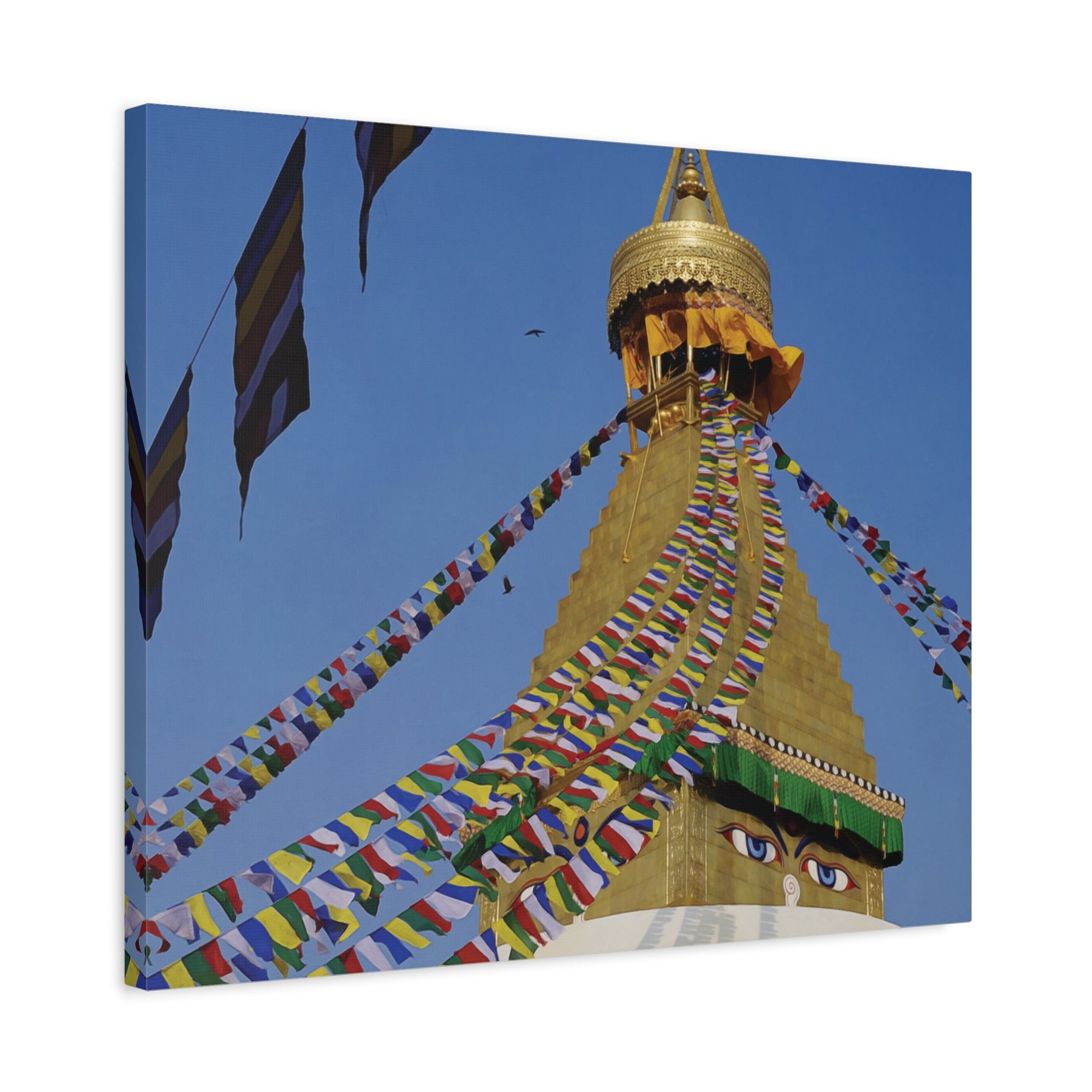 Stretched Matte Canvas - Nepal, Stupa with Buddha's Eyes (Variant 1)