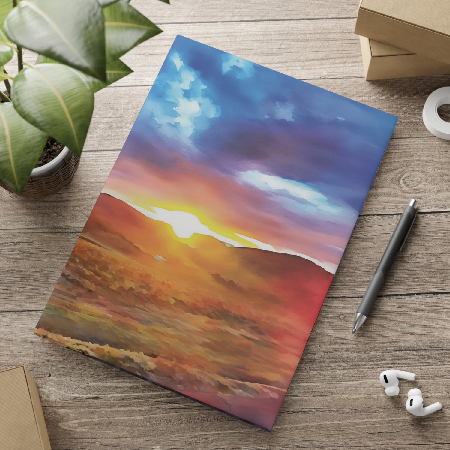 Hardcover Notebook with Puffy Covers - Tuscan Landscape (Variant 2)