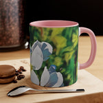 Mug 11oz - Poly Art - Flower, White