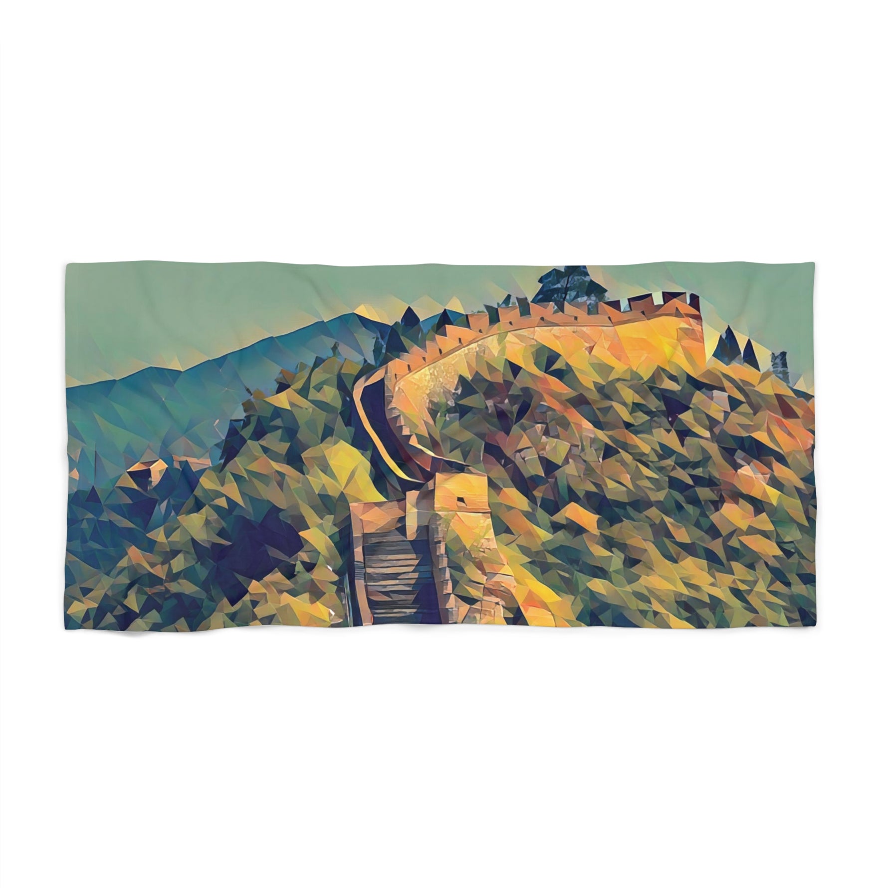 Beach Towel – Poly Art - China's Great Wall (Variant 1)