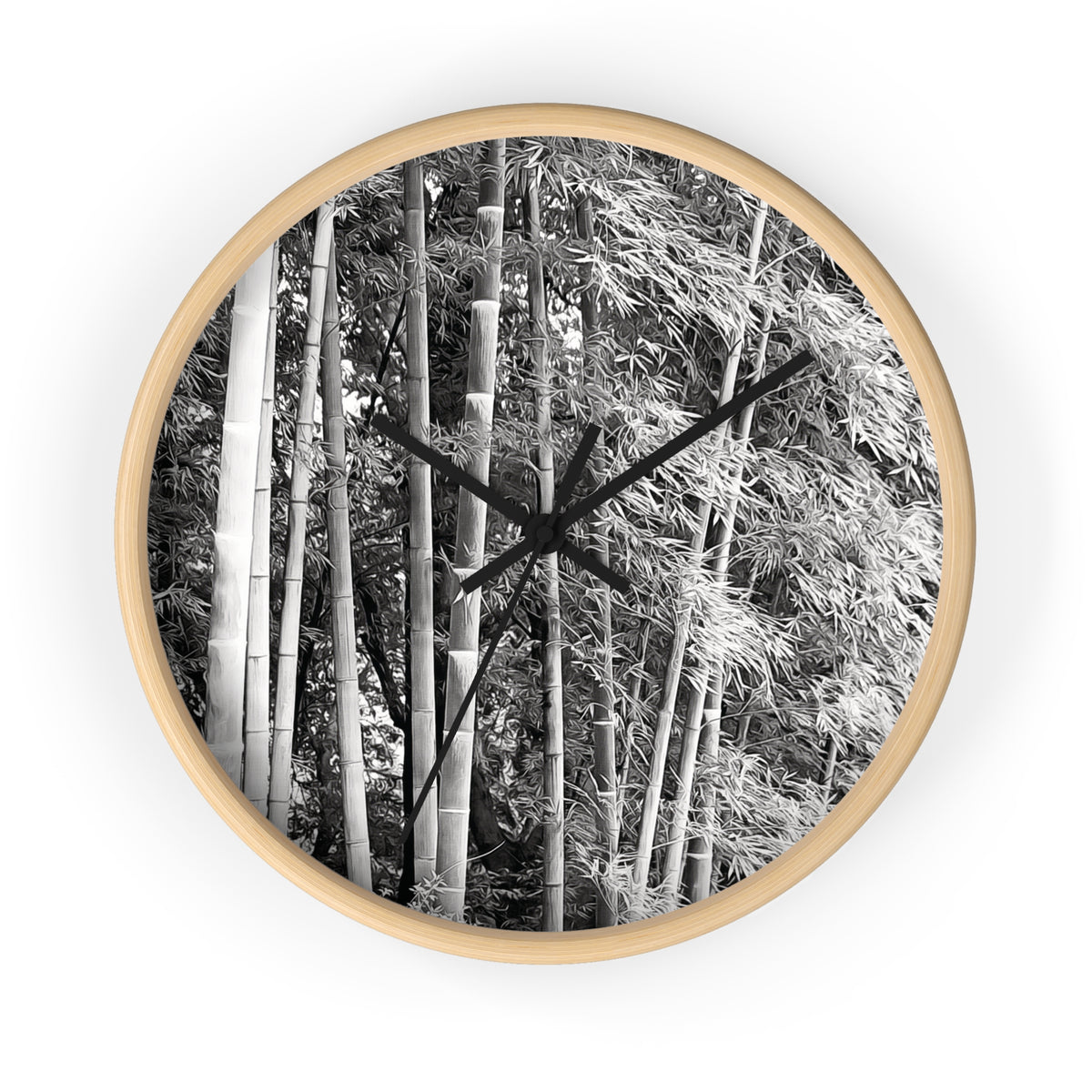 Wall Clock - Bamboo (B&W Variant)
