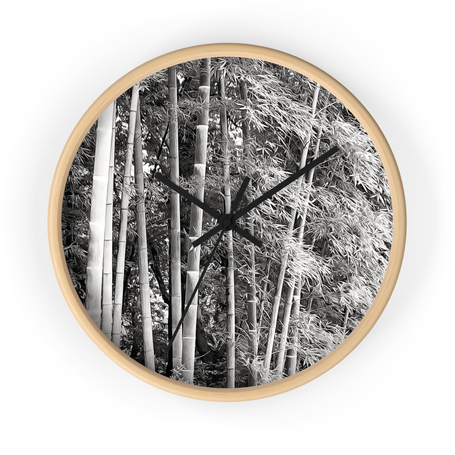 Wall Clock - Bamboo (B&W Variant)