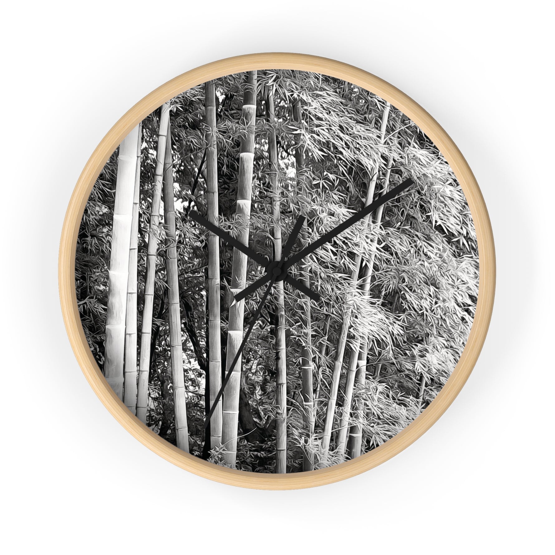 Wall Clock - Bamboo (B&W Variant)