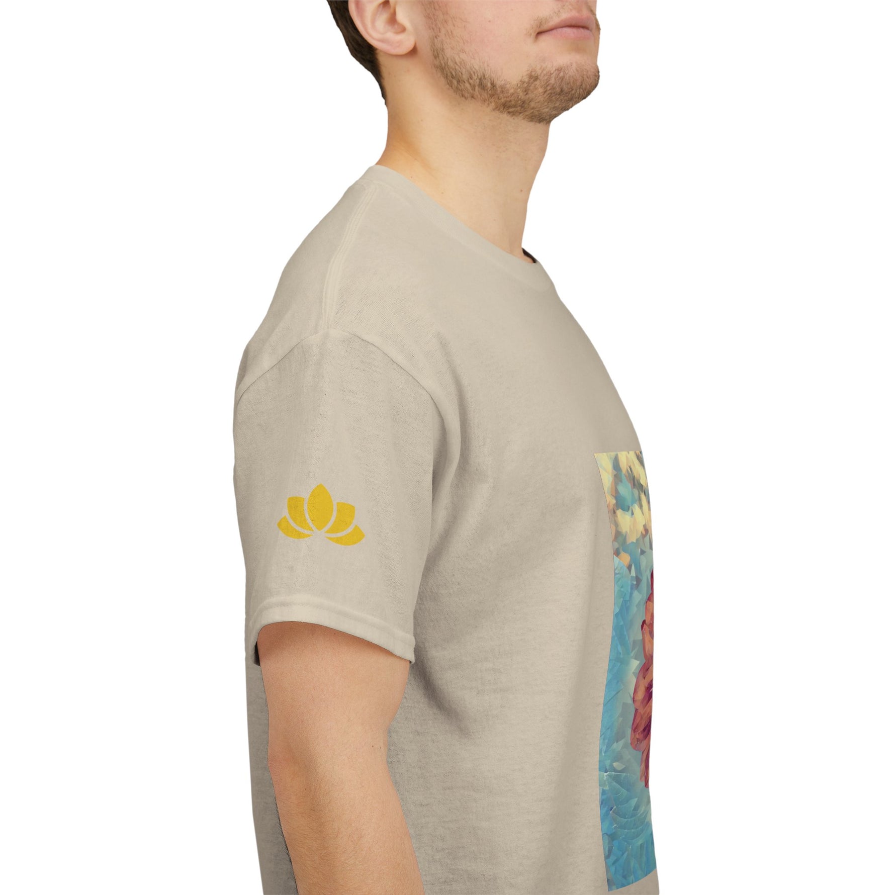Unisex Heavy Cotton Tee - Poly Art - Flower of Dahlia (Variant 1)