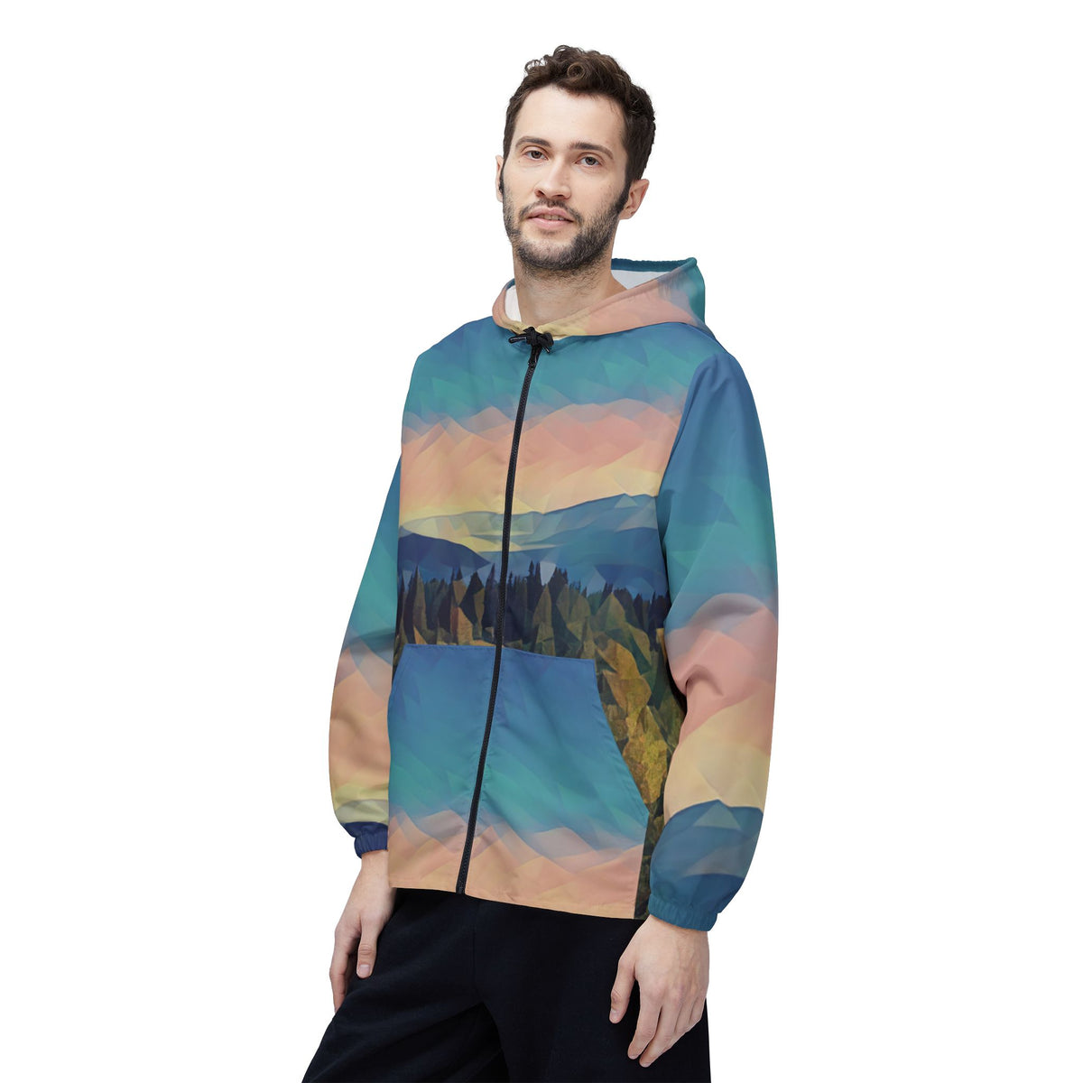 Windbreaker Jacket - Poly Art - Tuscan Landscape (Variant 2)