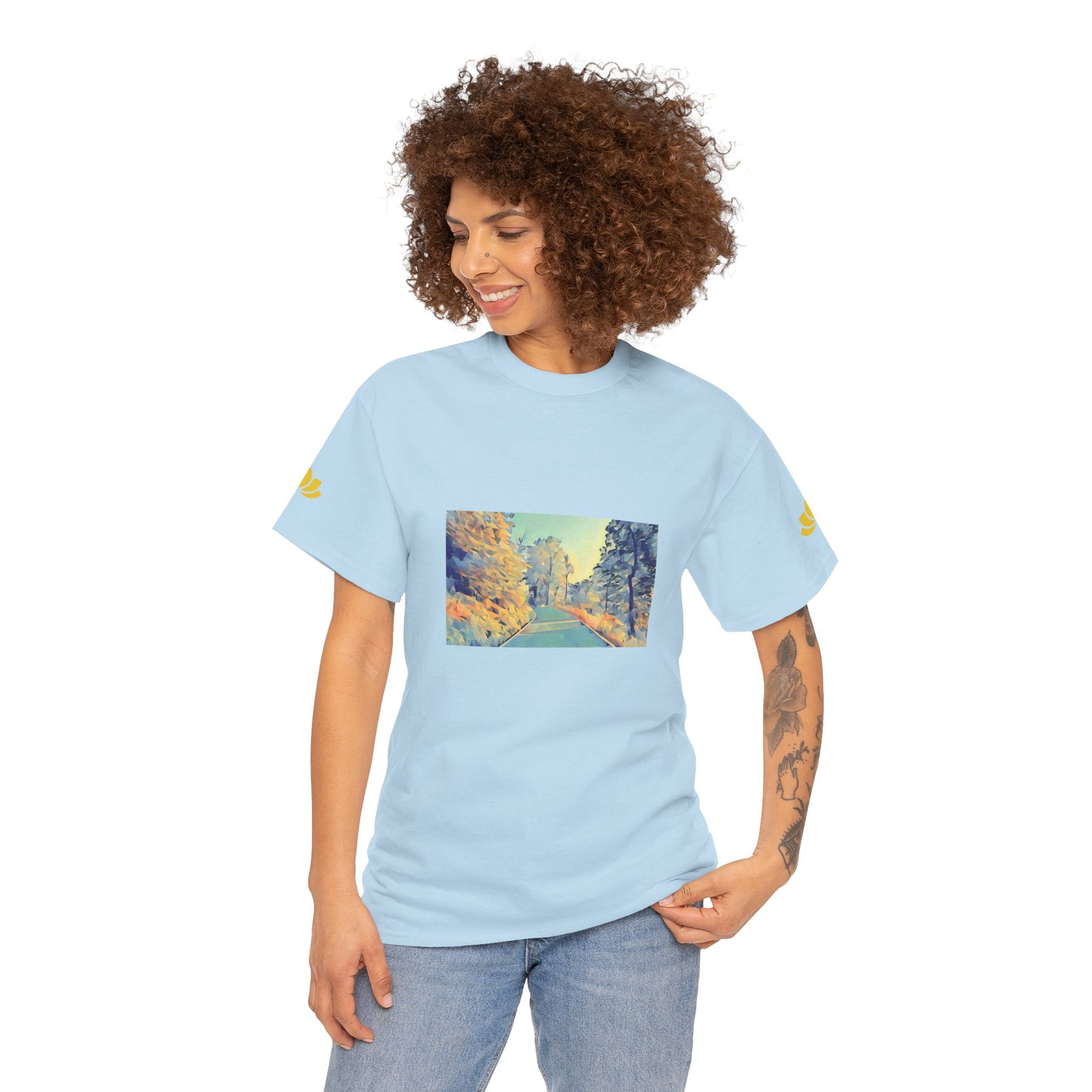 Unisex Heavy Cotton Tee - Poly Art - Forest (Variant 3)