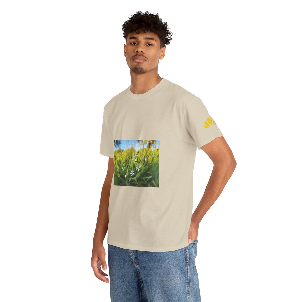 Unisex Heavy Cotton Tee - Flower of Silene Vulgaris