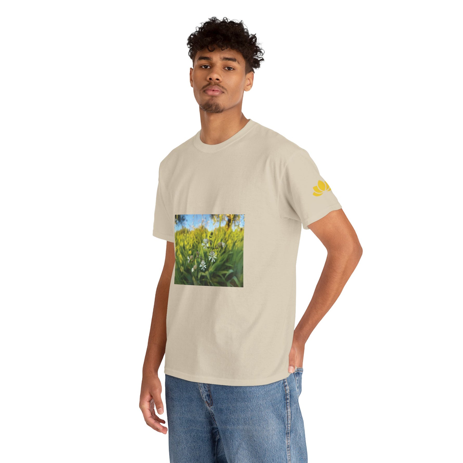 Unisex Heavy Cotton Tee - Flower of Silene Vulgaris