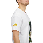 Unisex Heavy Cotton Tee - Poly Art - Flower, White