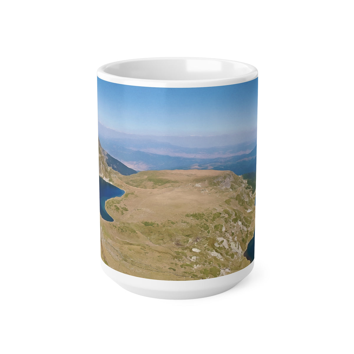 Ceramic White Cup 15oz - Rila Lakes, Bulgaria (Variant 2)