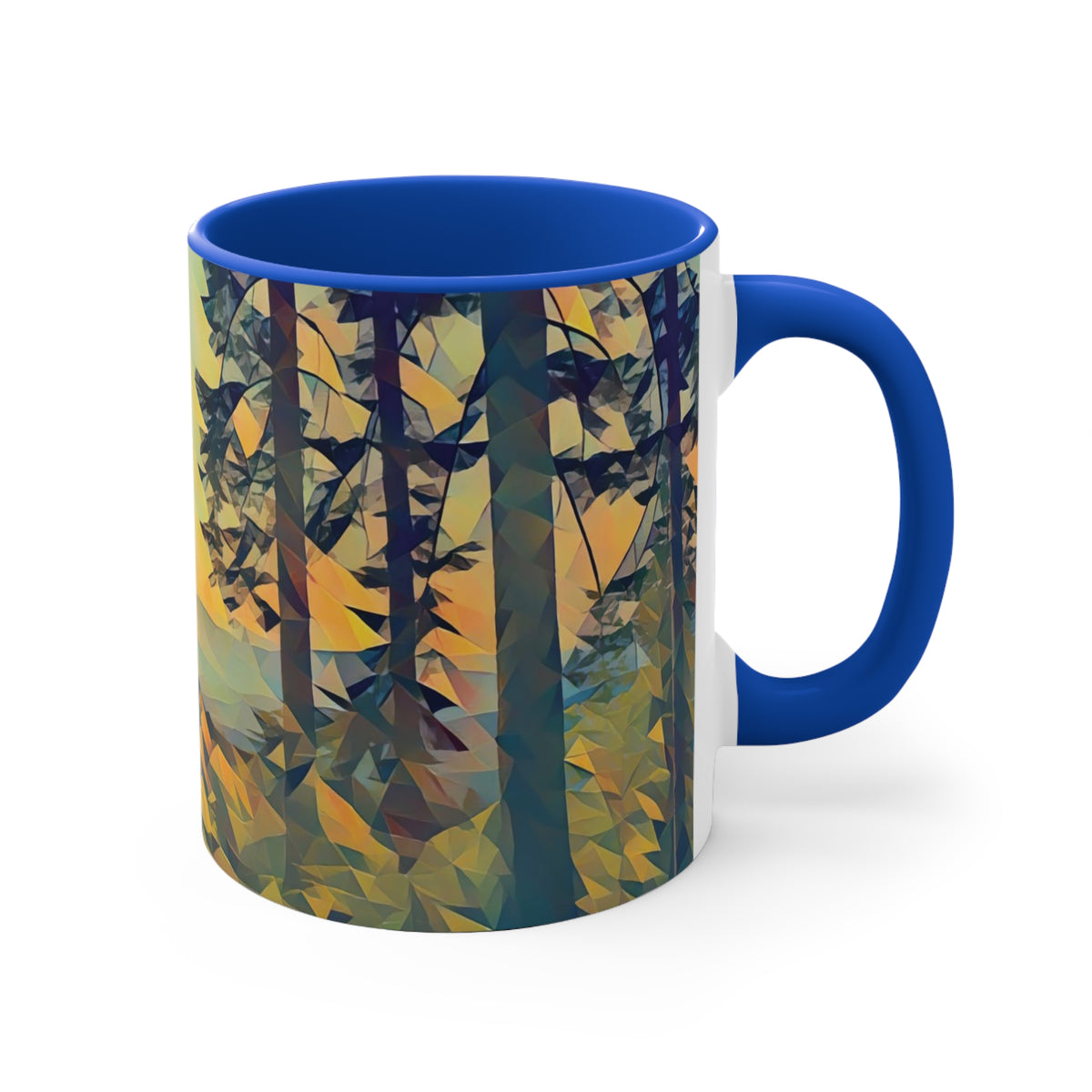 Mug 11oz - Poly Art - Forest Sunset (Variant 1)