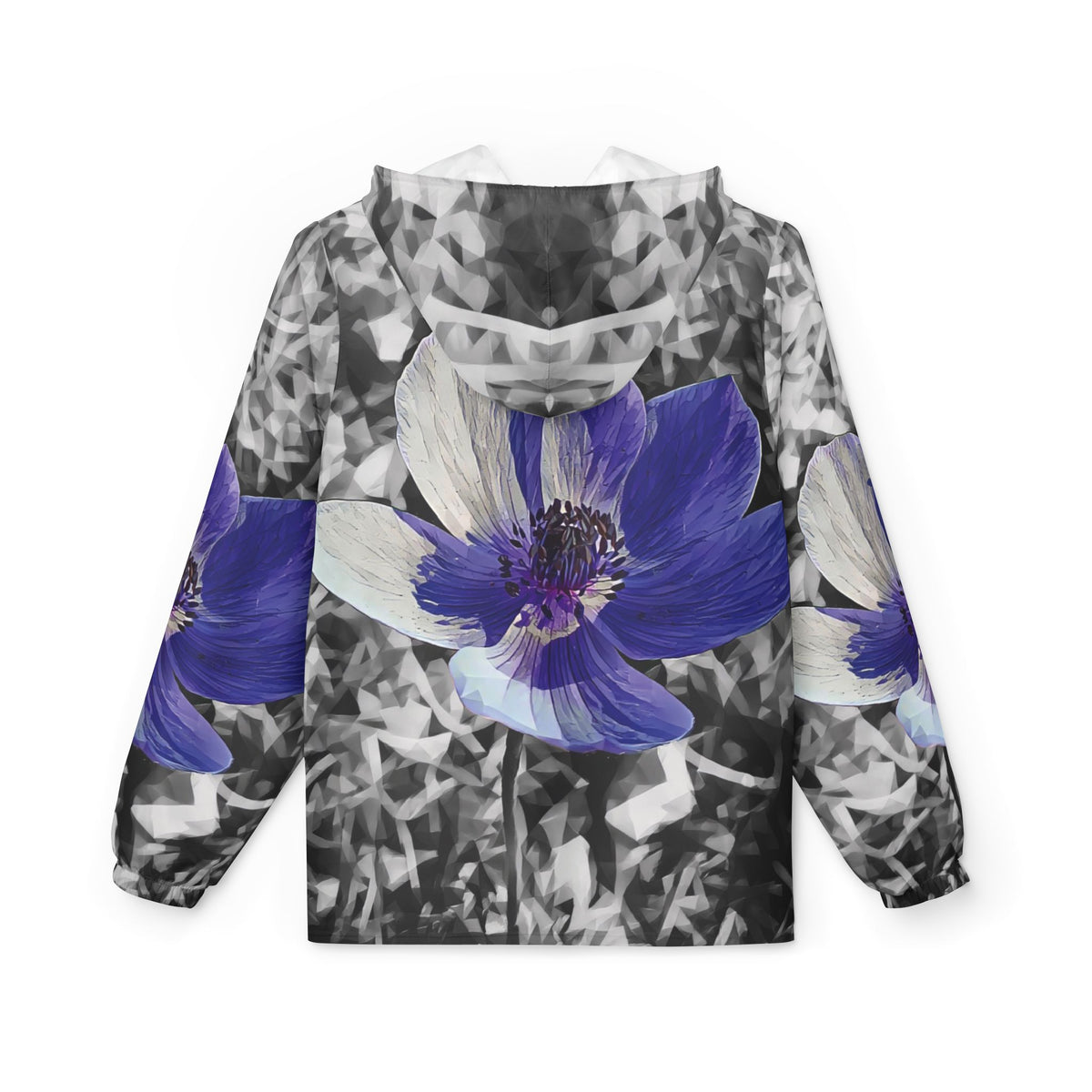 Windbreaker Jacket - Poly Art - Flower of Anemone
