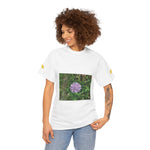 Unisex Heavy Cotton Tee - Flower of Knautia Integrifolia (Ambretta Annuale)