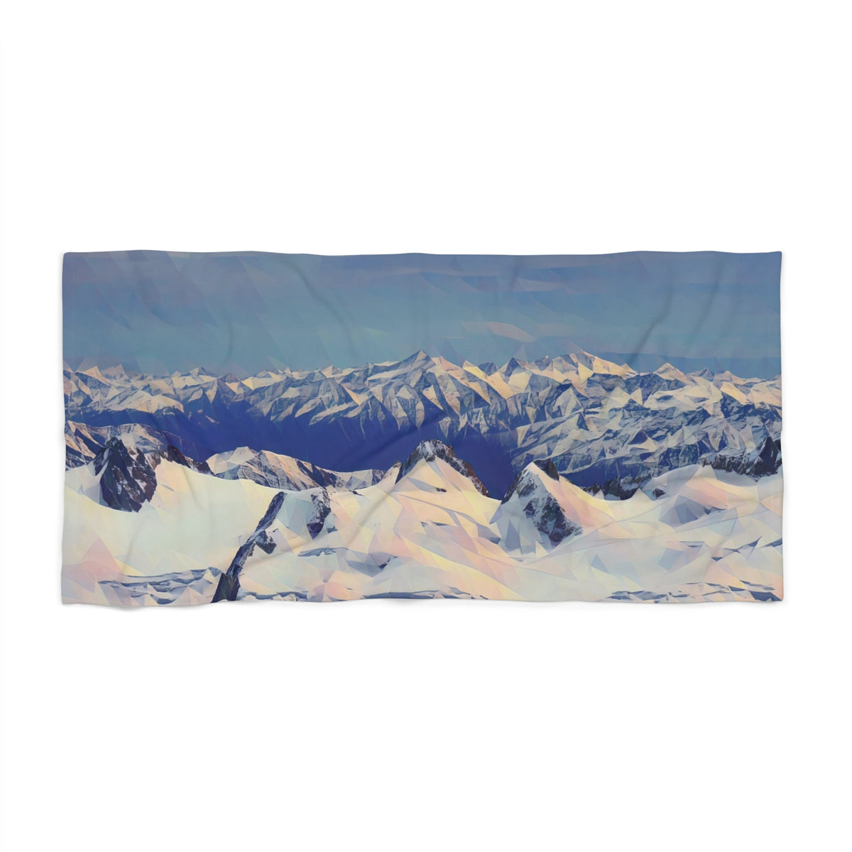 Beach Towel – Poly Art - View from Mont Blanc