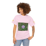 Unisex Heavy Cotton Tee - Flower of Knautia Integrifolia (Ambretta Annuale)