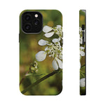 Magnetic Tough Phone Case - Flower, White