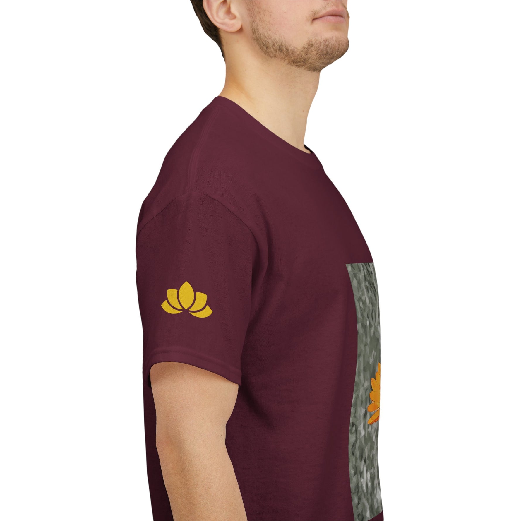 Unisex Heavy Cotton Tee - Poly Art - Flower of Calendula (Variant 1)